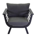 Set Salotto da Giardino 2 Poltrone e Tavolino in Alluminio Riverside Antracite