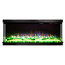 Camino Elettrico da Incasso 56,1x83,5x31,7 cm Effetto Fiamma 1500W Haiti 33 Nero