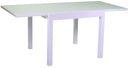 Tavolo Quadrato Allungabile da Giardino 90x90 cm in Alluminio Boise Bianco