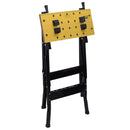 Banco da Lavoro Richiudibile 64x52x79 cm in Acciaio Nero