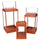 Set 3 Lanterna in metallo arancione