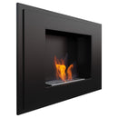 Camino a Bioetanolo da Parete 80x59 cm Flig Los Angeles Nero Senza Vetro