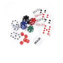 Set 2000 Fiches da Poker 2 Mazzi di Carte e Pulsante Dealer con Valigetta