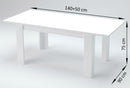 Tavolo Allungabile 90x140/190x75 cm Jesi Cemento Bronx