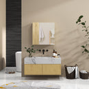 Pensile da Bagno con Specchio 60x15x60 cm in Truciolato Legno Naturale