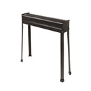 Cuoci Arrosticini a Carbone Erpinio 80x15x70 cm Braciere Estraibile in Acciaio Nero  