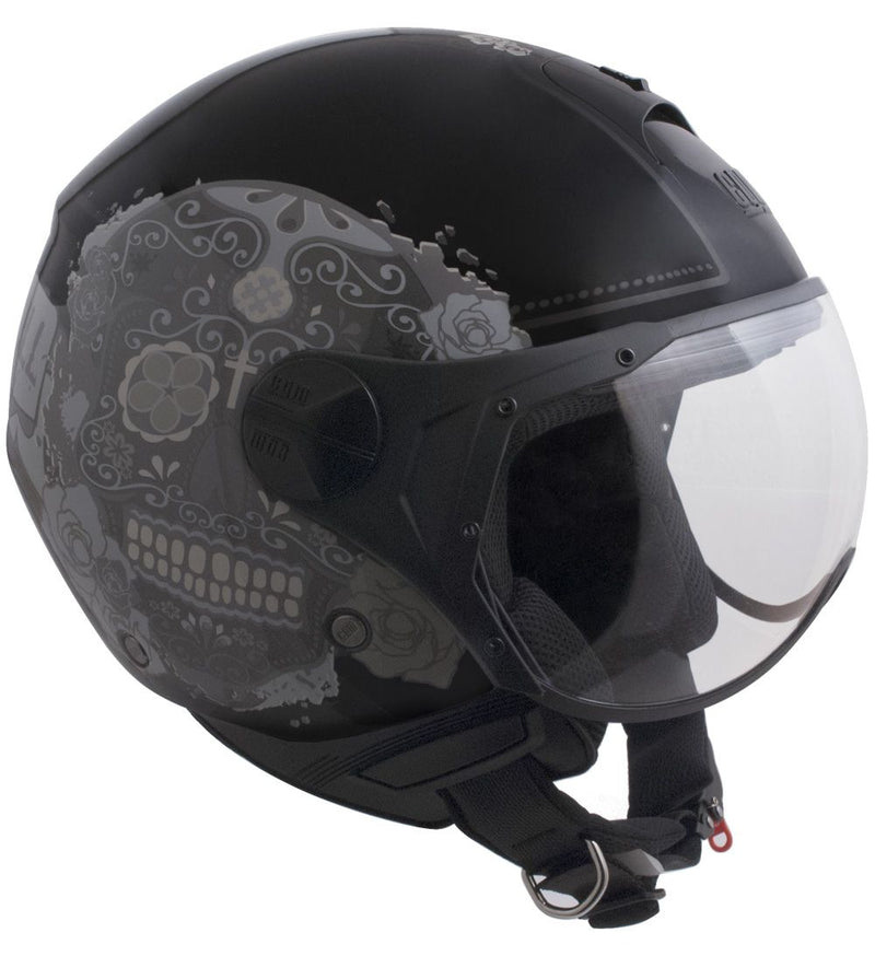 Casco Jet per Scooter Visiera Sagomata CGM Cancun 107S Nero