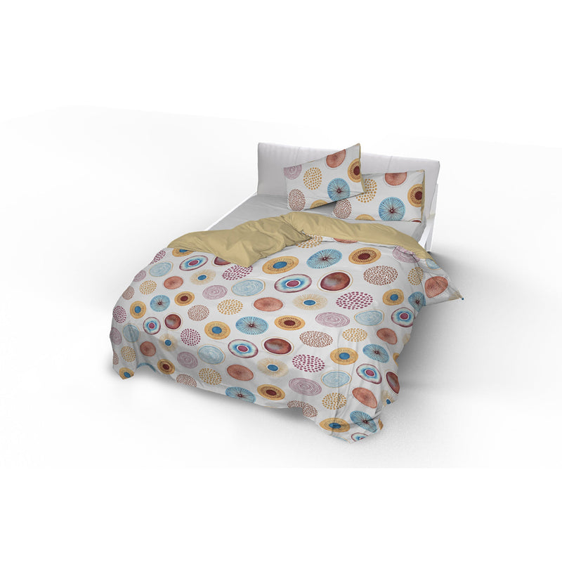 Copripiumino Double Face con Federe Stampato Circle Varie Misure