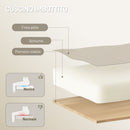 Sedia da Ufficio Reclinabile a 155° con Poggiapiedi Doppia Imbottitura e Rivestimento in Finta Pelle Beige      