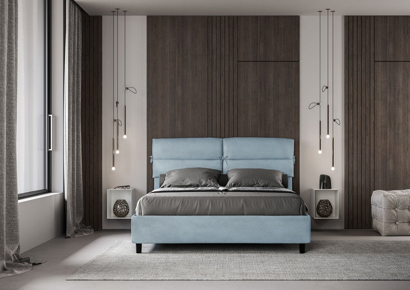 Letto Matrimoniale Nandy Azzurro Varie Misure
