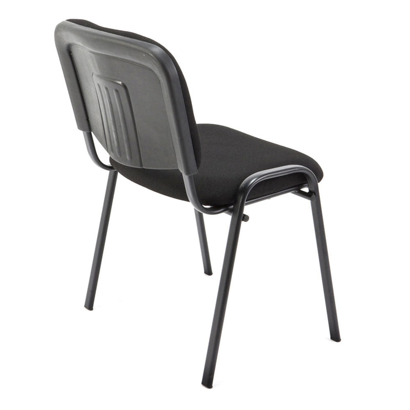Sedia Poltrona Attesa da Ufficio in Tessuto Bozzini Nero