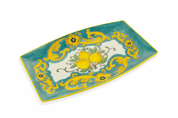online Piatto Decorativo 45,5x28,5x3 cm in Dolomite Villa d'Este Home Tivoli Sicilia