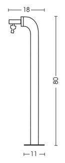 Fontana da Giardino con Rubinetto Belfer Periscopio 42/PSI Acciaio Inox