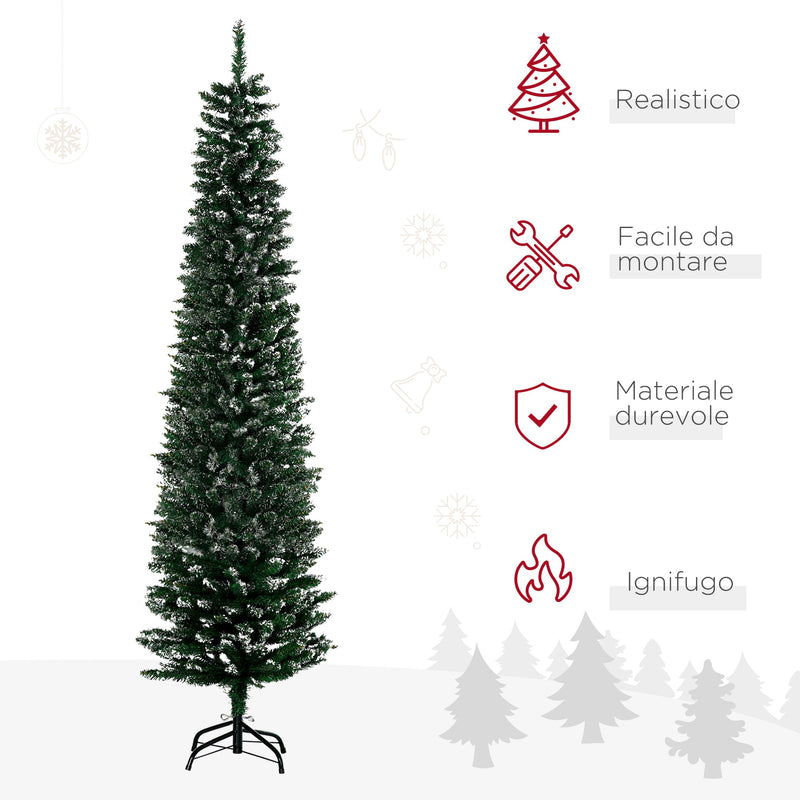 Albero di Natale Artificiale Innevato 195 cm 570 Rami Verde