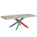 Tavolo Allungabile 160/264x90 cm Volantis Premium Cashmere Gambe Multicolore 4/B      