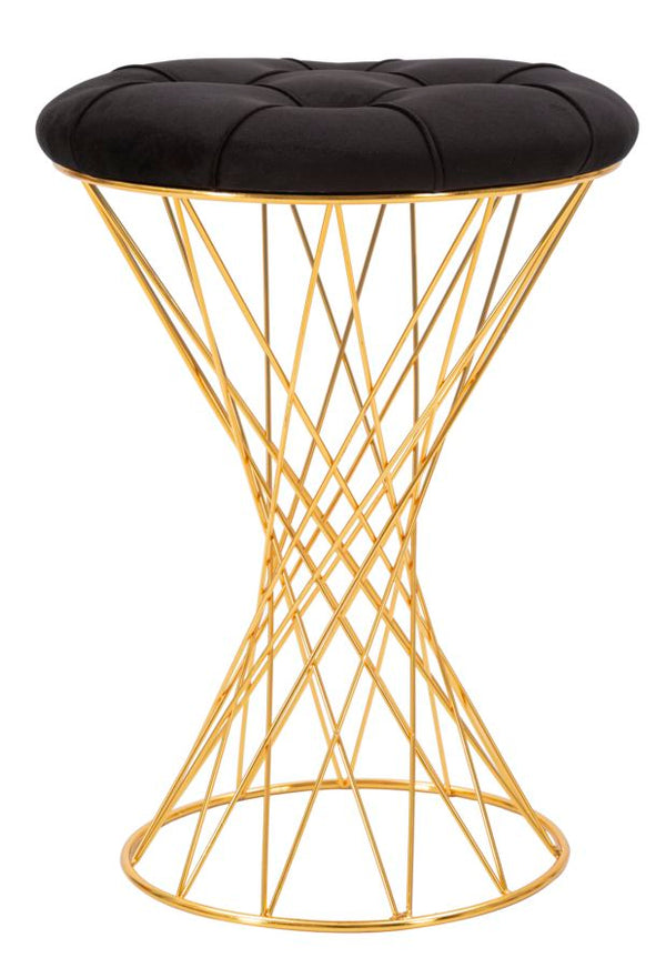 prezzo Pouf Tower Nero Ø 41x50 cm in Ferro