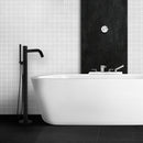 Miscelatore a Pavimento per Vasca da Bagno con Doccino in Acciaio Inox Sined Oristano Nero