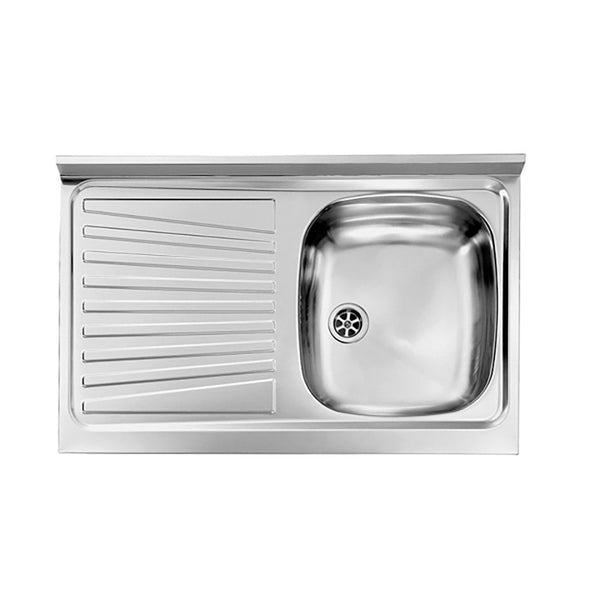 Lavello Inox ad Appoggio 80×50 1 vasca Sinistra e Gocciolatoio online