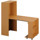 Tavolo Pieghevole da Pranzo max 3 Persone 75x144x144,5 cm in Truciolato e Acciaio color Legno