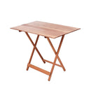 Tavolo da Giardino 100x60 cm Pieghevole in Legno Naturale