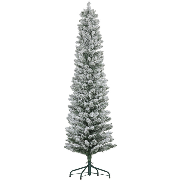 sconto Albero di Natale Artificiale Innevato 180 cm 329 Rami e Luci LED Bianco Caldo Verde