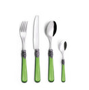 Servizio Set di Posate 24 pezzi in Acciaio Inox Eme Napoleon Perlato Verde 10