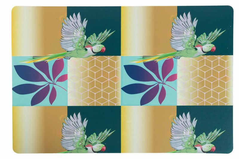 Set 6 Tovagliette Double Face Villa d'Este Home Tivoli Parrot Groove