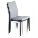 Sedia Cammie 41x50x91 h cm in Similpelle Grigio scuro