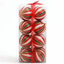 Box 16 Palline di Natale per Albero Sfere Natalizie Bianco Rosso e Verde da 8 cm