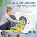 Mini Asciugatrice Portatile 48x44x57 cm Capacità 4 kg Display LED 800W Carica Frontale Timer in ABS e Acciaio Bianco      