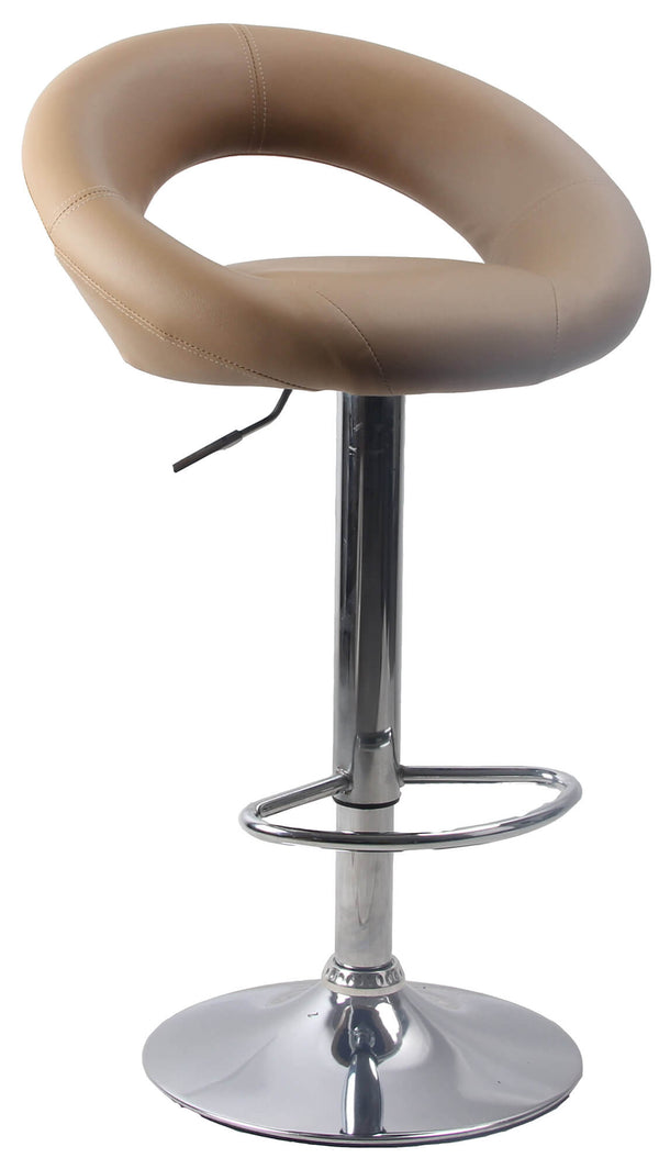 sconto Sgabello con Alzata a Gas e Seduta Girevole in Similpelle Motti Acapulco Beige