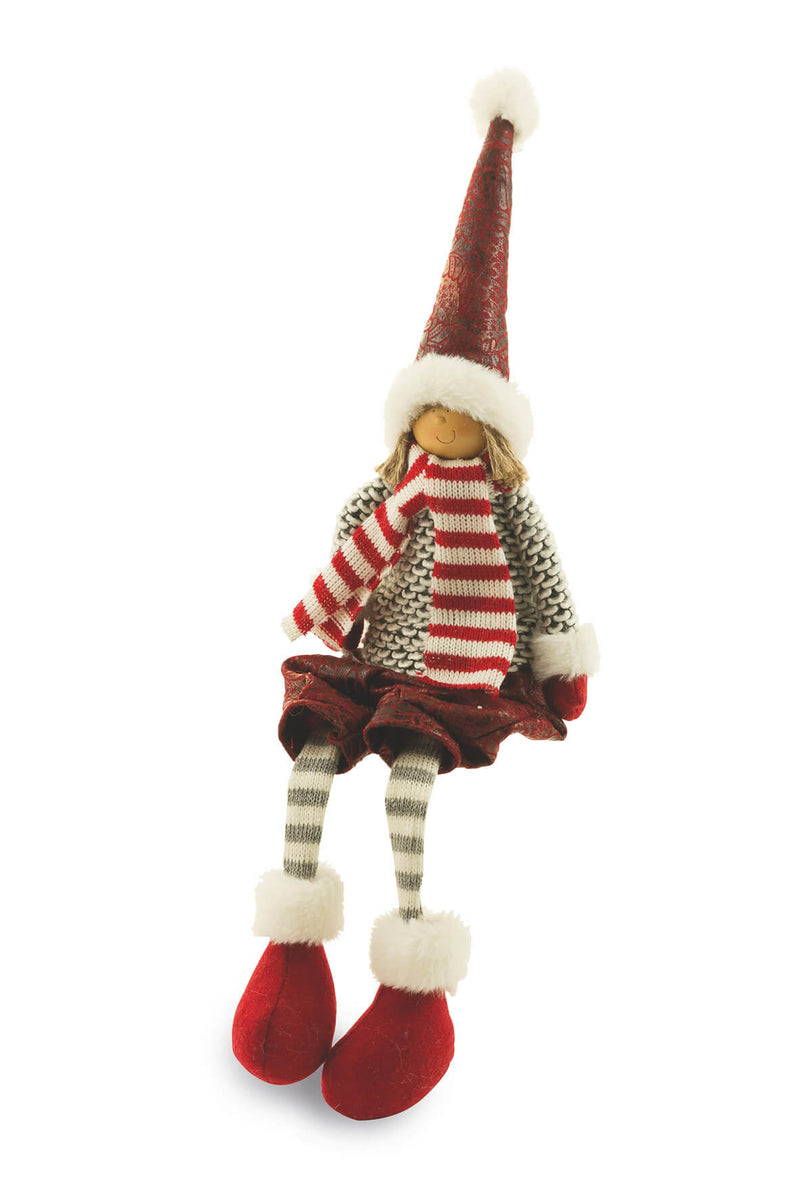 Set 2 Pupazzi Bambole in Tessuto 15x10x55 cm Soriani