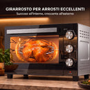 Forno Elettrico 1500 W 36 L 53,1x38x35 cm con Temperatura Regolabile Max 230° Timer 60 min Griglia Teglia e Manico      