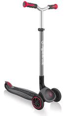 Monopattino 3 Ruote Pieghevole 5 Altezze Max 50 Kg Globber Master Grigio e Rosso