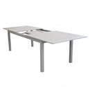 Tavolo Cuba Allungabile 220/280x100x75 h cm in Alluminio Tortora