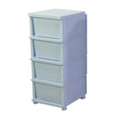 Cassettiera 4 Cassetti 43x36,8xh89,4 cm in Plastica Bianco