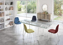 Tavolo Allungabile 140/200x80x76 cm in Vetro Temperato Tommy Trasparente