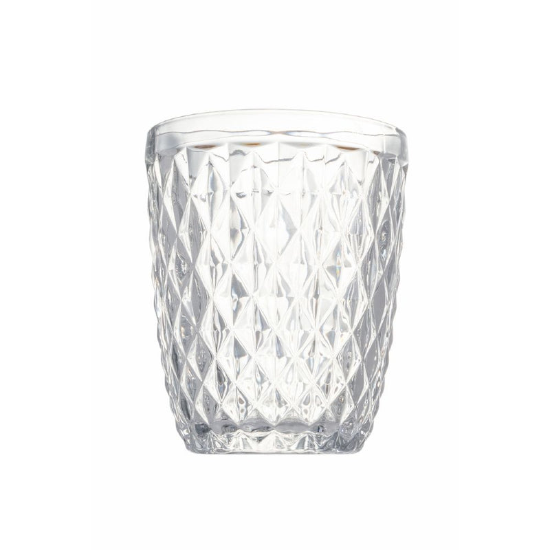 Set 6 Bicchieri Acqua Diamond in Vetro VdE Tivoli 1996 Trasparente