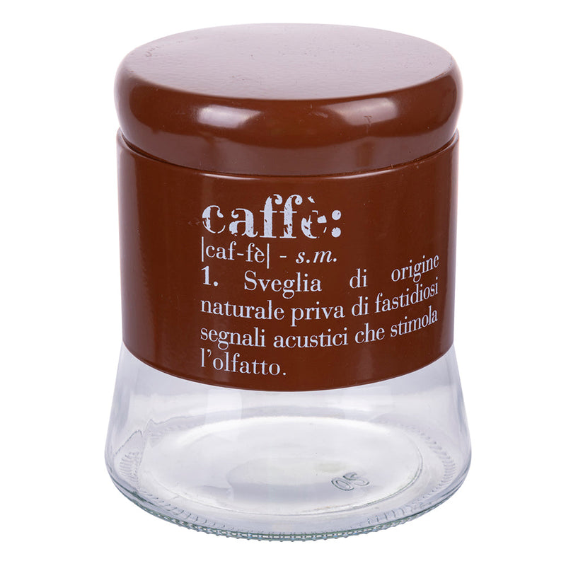 Barattolo Caffè 700 ml in Vetro e Metallo VdE Tivoli 1996 Rosso
