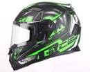 Casco Integrale per Scooter Visiera Lunga CGM Jerez 307G Verde Fluo Opaco Varie Misure