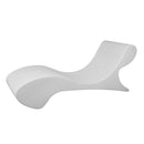 Lettino Chaise Longue da Giardino 168x60x67 cm in Polietilene Sined  Andromeda Bianca