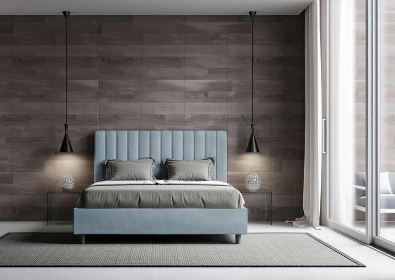 Letto Matrimoniale Agueda Azzurro Varie Misure