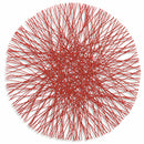 Set 6 Tovagliette Tonde in Carta Villa d'Este Sunshine Rosso Corallo