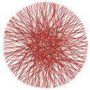 Set 6 Tovagliette Tonde in Carta Villa d'Este Sunshine Rosso Corallo