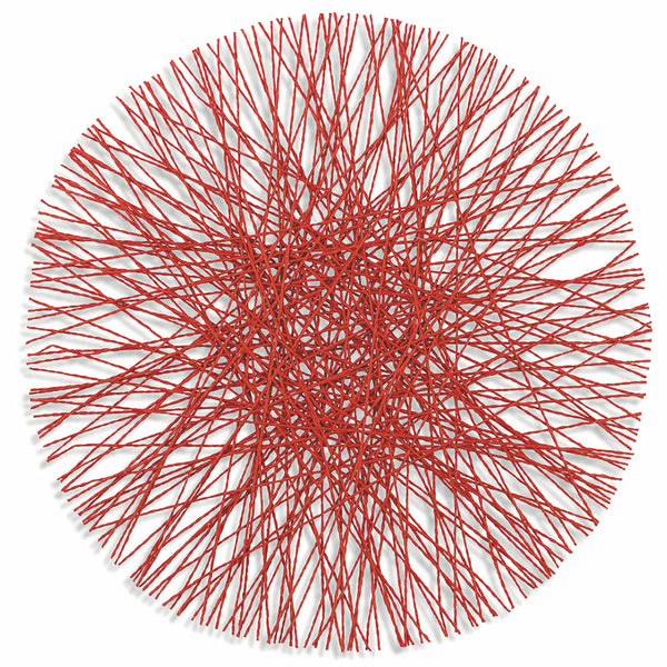 sconto Set 6 Tovagliette Tonde in Carta Villa d'Este Sunshine Rosso Corallo