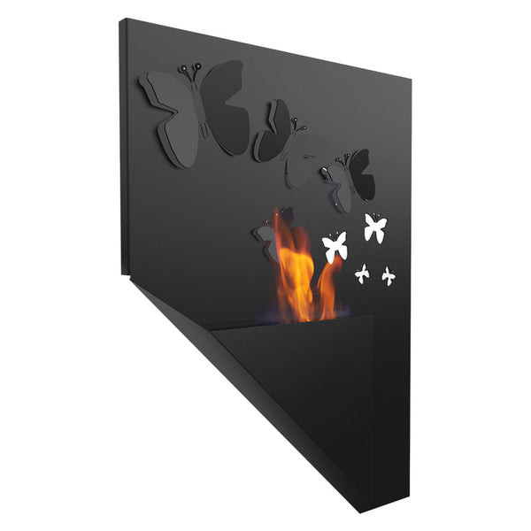acquista Camino a Bioetanolo da Parete 65x90 cm Flig Honolulu Farfalle