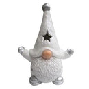 Babbo natale in resina bianco con luce cm 26,5x19,5xh38