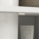 Mobile Sottolavabo Intaglio a U 60x30x60 cm Ripiano Aperto e Armadietto in MDF Bianco   