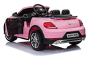 Macchina Elettrica per Bambini 12V con Licenza Volkswagen Maggiolino Rosa