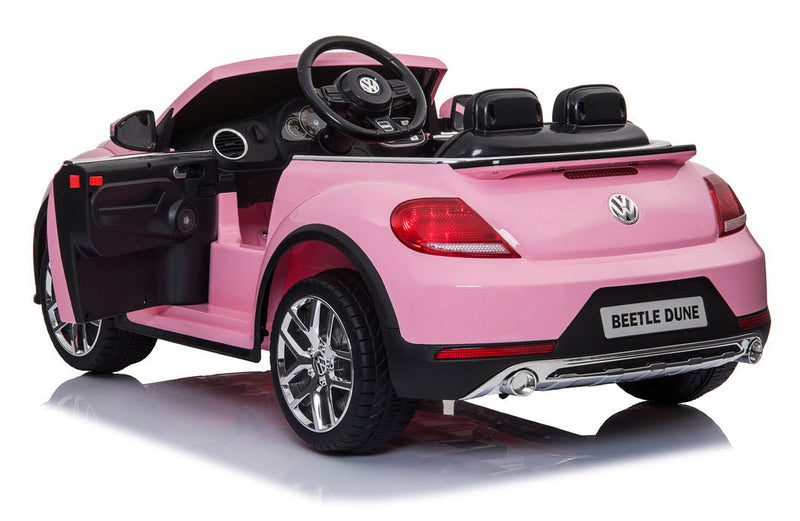 Macchina Elettrica per Bambini 12V con Licenza Volkswagen Maggiolino Rosa